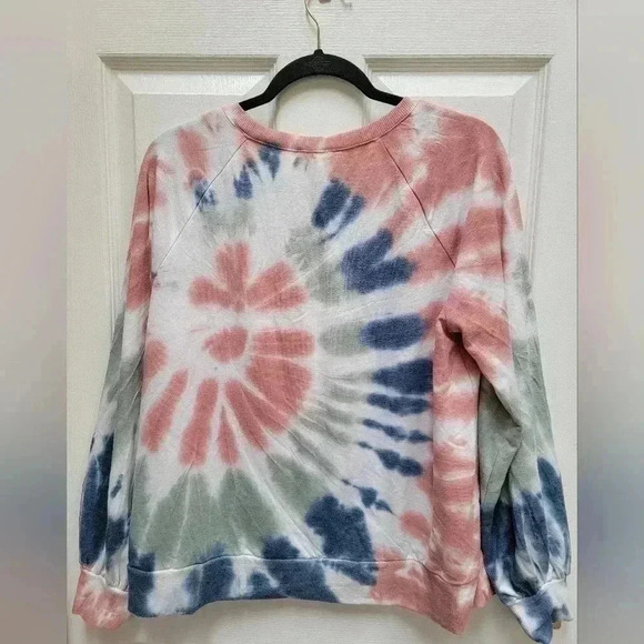 Ava James Tie Dye Crewneck  Long Sleeve With Cuffs Size XL - Picture 2 of 3